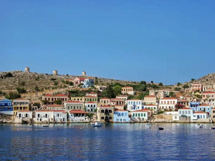 Framed Print : Chalki Village, Emporio, Halki Island, Dodecanese, Greek Islands, Greece, Europe Framed Print : Chalki Village, Emporio, Halki Island, Dodecanese, Greek Islands, Greece, Europe