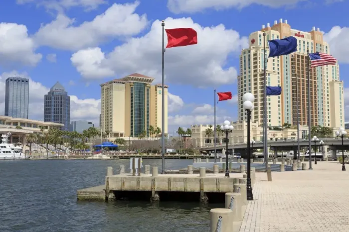Framed Print : Channelside hotels, Tampa, Florida, United States of America, North America Framed Print : Channelside hotels, Tampa, Florida, United States of America, North America