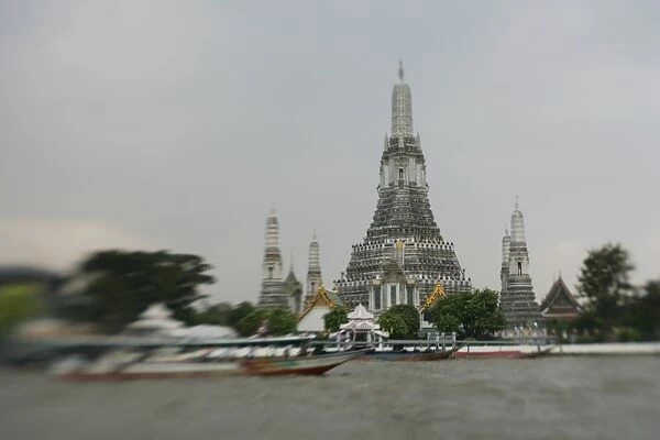 Chao Phraya River and Temple Wat Arun