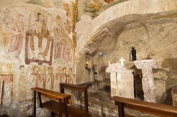 Chapel, hermitage of San Cataldo, Cottanello, Rieti, Lazio (Latium), Italy, Europe