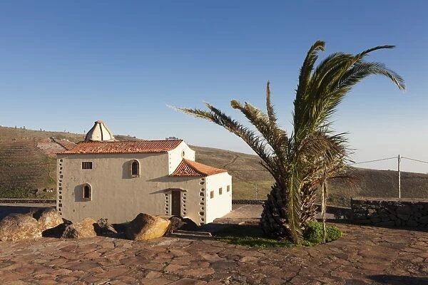 Chapel at the view point of Mirador de Igualero, La Gomera, Canary Islands, Spain, Europe