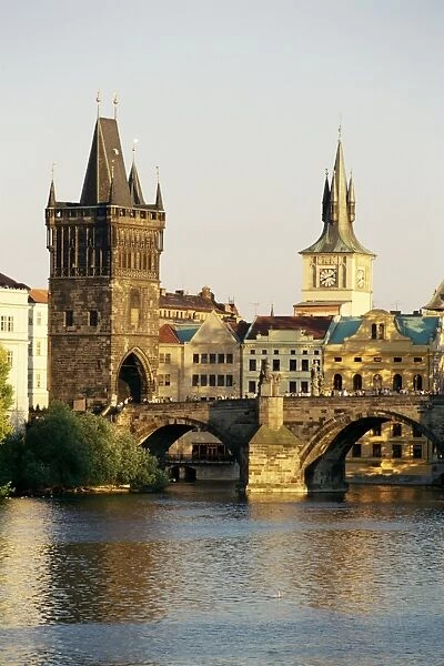 Charles Bridge, Old Town Bridge and the Water Tower, Prague, Czech Republic, Europe