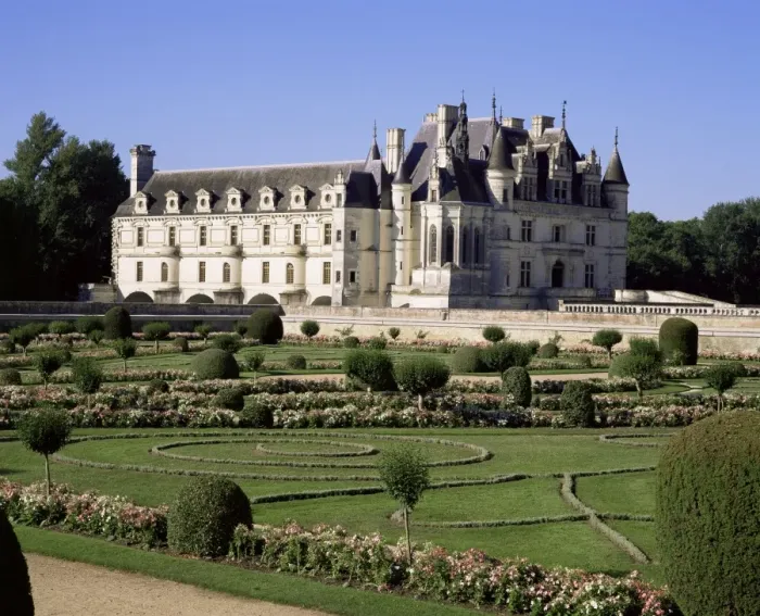 Framed Print : Chateau of Chenonceau and garden, Touraine, Loire Valley, Centre, France, Europe