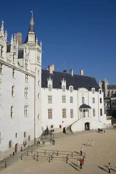 Chateau des Ducs de Bretagne, inner courtyard, Nantes, Brittany, France, Europe