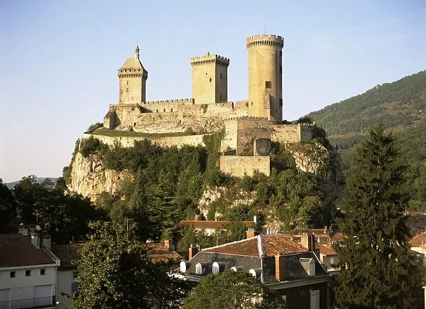 Chateau, Foix, Ariege, Midi-Pyrenees, France, Europe