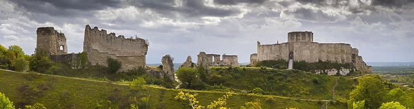 Chateau Gaillard panorama, Les Andelys, Eure, Normandy, France, Europe