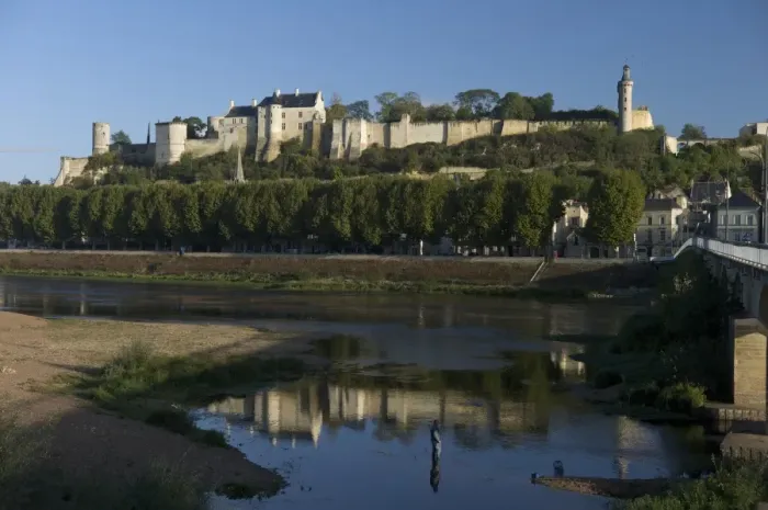 Framed Print : Chateau and River Vienne, Chinon, Indre-et-Loire, Touraine, France, Europe Framed Print : Chateau and River Vienne, Chinon, Indre-et-Loire, Touraine, France, Europe
