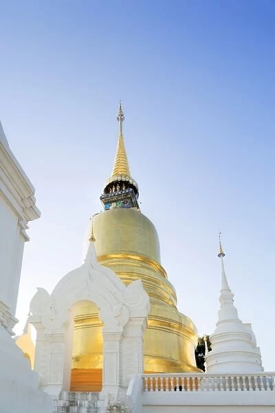 Chedis (stupas) a the temple of Wat Suan Dok, Chiang Mai, Thailand, Southeast Asia, Asia