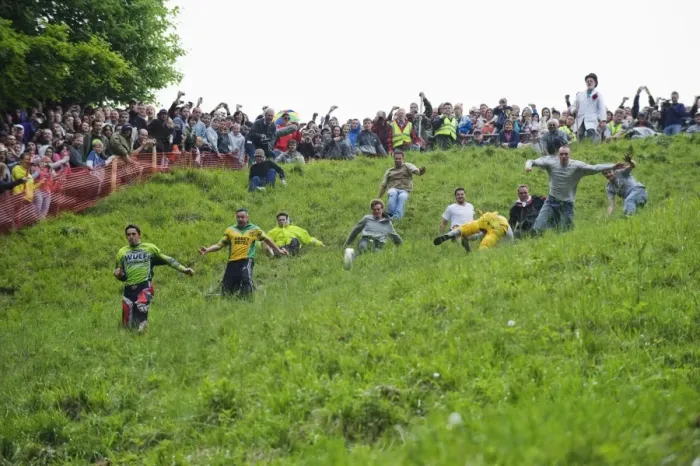 Framed Print : Cheese Rolling Festival at Coopers Hill, Gloucestershire, England, United Kingdom, Europe Framed Print : Cheese Rolling Festival at Coopers Hill, Gloucestershire, England, United Kingdom, Europe