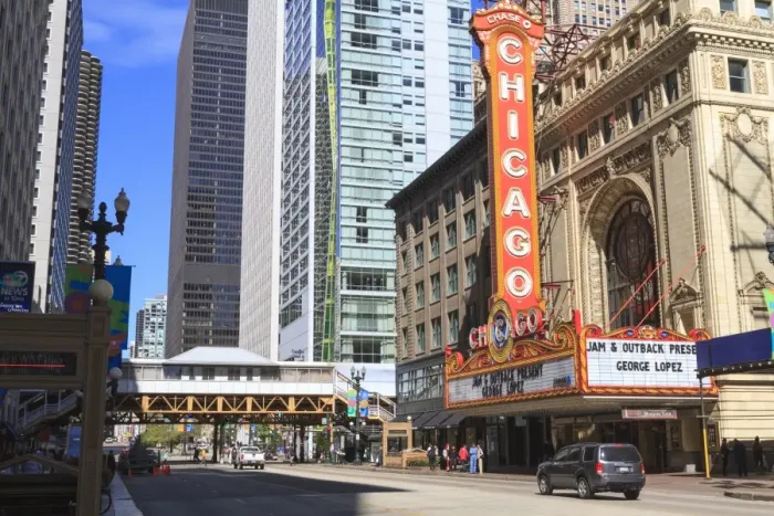 Framed Print : Chicago Theater, State Street, Chicago, Illinois, United States of America, North America Framed Print : Chicago Theater, State Street, Chicago, Illinois, United States of America, North America