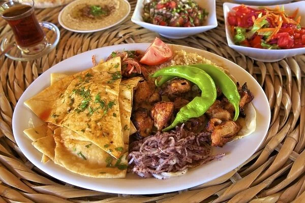 Chicken kebab, North Cyprus, Cyprus, Europe