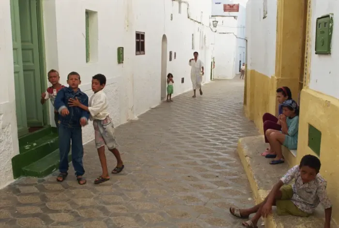 Framed Print : Children in the street Framed Print : Children in the street