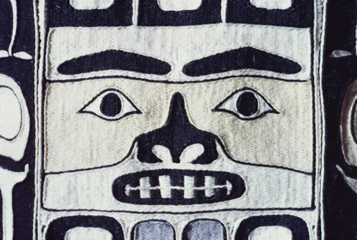 Framed Print : Detail of Chilkat shirt, Tlingit from North West Pacific, exhibited in Portland Museum Framed Print : Detail of Chilkat shirt, Tlingit from North West Pacific, exhibited in Portland Museum