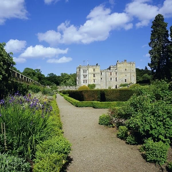 Chillingham Castle and Italian Garden, Northumberland, England, UK