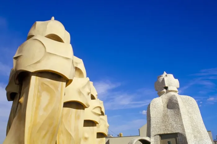 Framed Print : Chimneys of Gaudis Casa Mila Framed Print : Chimneys of Gaudis Casa Mila