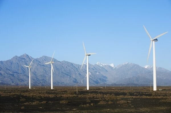 Chinas largest wind turbine farm near Urumqi, Xinjiang Province, China, Asia