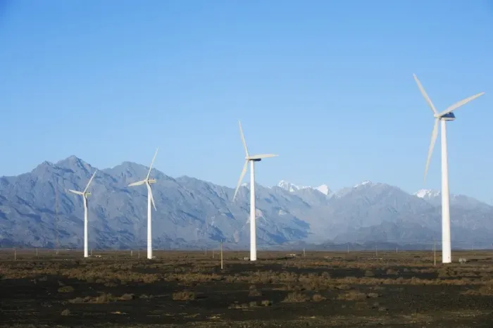 Framed Print : Chinas largest wind turbine farm near Urumqi, Xinjiang Province, China, Asia Framed Print : Chinas largest wind turbine farm near Urumqi, Xinjiang Province, China, Asia