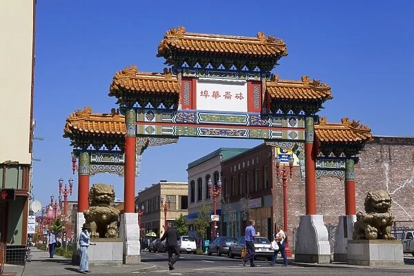 Chinatown Gate in the Chinatown District of Portland, Oregon, United States of America