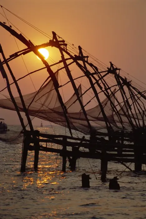 Framed Print : Chinese fishing nets at Fort Cochin Framed Print : Chinese fishing nets at Fort Cochin