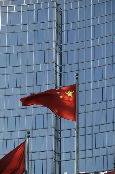 Chinese flag, Beijing (Peking), China, Asia