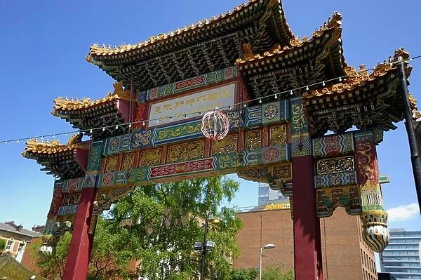 Chinese Imperial Gate, Chinatown, Manchester, England, United Kingdom, Europe