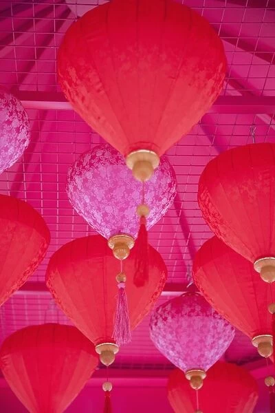 Chinese New Year lanterns, Kowloon Bay, Kowloon, Hong Kong, China, Asia