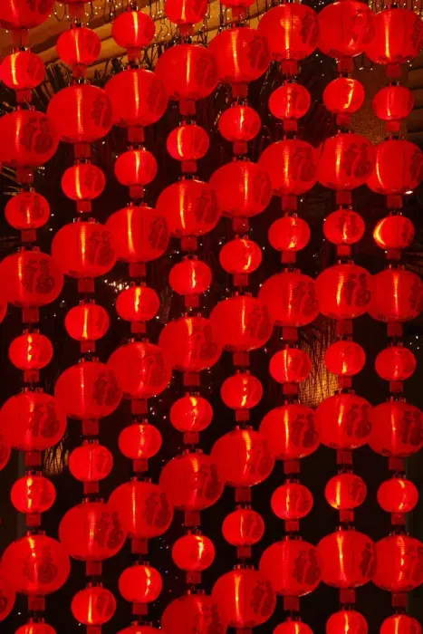 Framed Print : Chinese New Year lights, Macao, China, Asia Framed Print : Chinese New Year lights, Macao, China, Asia