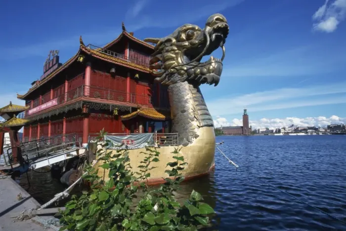 Framed Print : Chinese restaurant, Lake Malaren, Stockholm, Sweden, Scandinavia, Europe Framed Print : Chinese restaurant, Lake Malaren, Stockholm, Sweden, Scandinavia, Europe