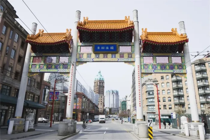 Framed Print : Chinese style gate in Chinatown, Vancouver, British Columbia, Canada, North America Framed Print : Chinese style gate in Chinatown, Vancouver, British Columbia, Canada, North America
