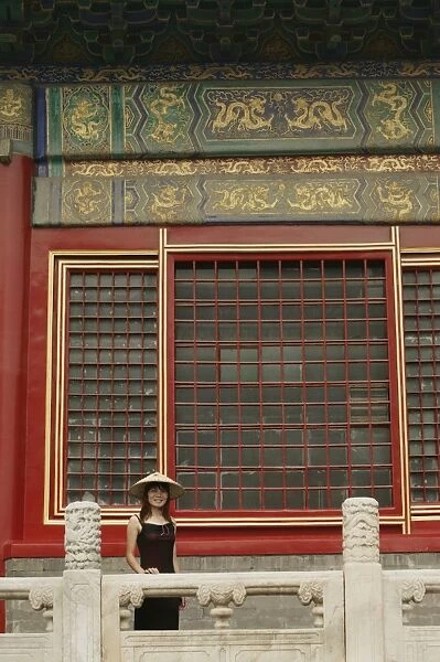 Chinese woman in the Forbidden City, Beijing, China, Asia