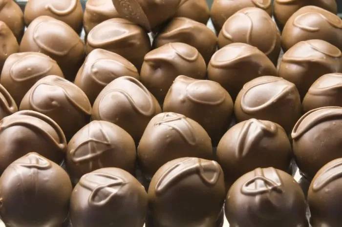 Framed Print : Chocolates at the Ganong Chocolate factory, New Brunswick, Canada, North America