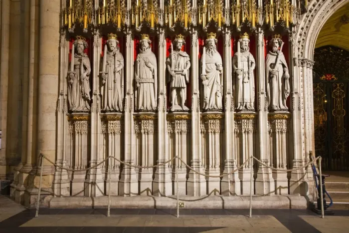 Framed Print : Detail of the choir screen in York Minster, one of the finest examples of Gothic architecture in Europe, York, Yorkshire, England, United Kingdom, Europe Framed Print : Detail of the choir screen in York Minster, one of the finest examples of Gothic architecture in Europe, York, Yorkshire, England, United Kingdom, Europe