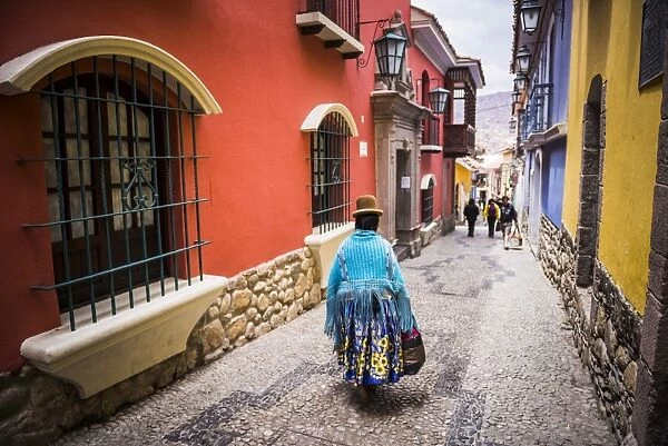 Chollita on Calle Jaen, a colourful colonial cobbled street in La Paz, La Paz Department