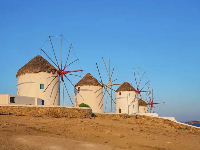 Framed Print : Chora Windmills at sunrise, Mykonos Town, Mykonos Island, Cyclades, Greek Islands, Greece, Europe Framed Print : Chora Windmills at sunrise, Mykonos Town, Mykonos Island, Cyclades, Greek Islands, Greece, Europe