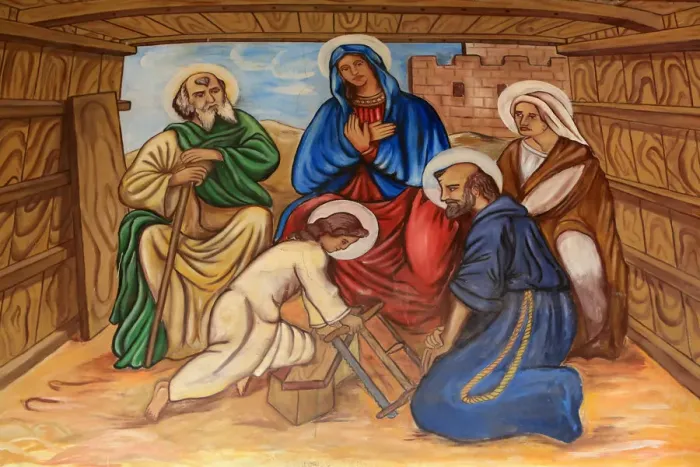 Framed Print : Christ child, carpenter. St. Peter and Paul Cathedral, Aneho, Togo, West Africa, Africa Framed Print : Christ child, carpenter. St. Peter and Paul Cathedral, Aneho, Togo, West Africa, Africa