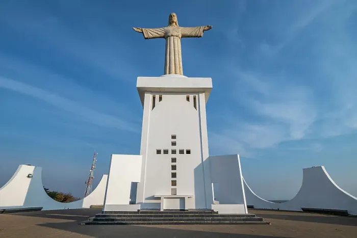 Framed Print : Christ the King Statue, overlooking Lubango, Angola, Africa Framed Print : Christ the King Statue, overlooking Lubango, Angola, Africa