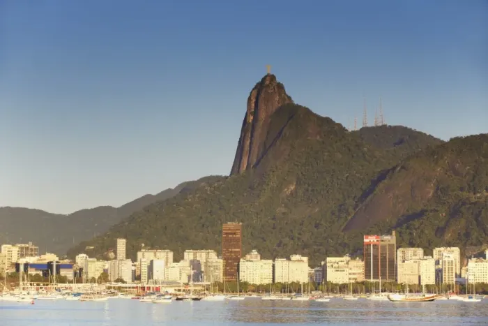 Framed Print : Christ the Redeemer statue atop Corvocado and Botafogo Bay, Rio de Janeiro, Brazil, South America Framed Print : Christ the Redeemer statue atop Corvocado and Botafogo Bay, Rio de Janeiro, Brazil, South America