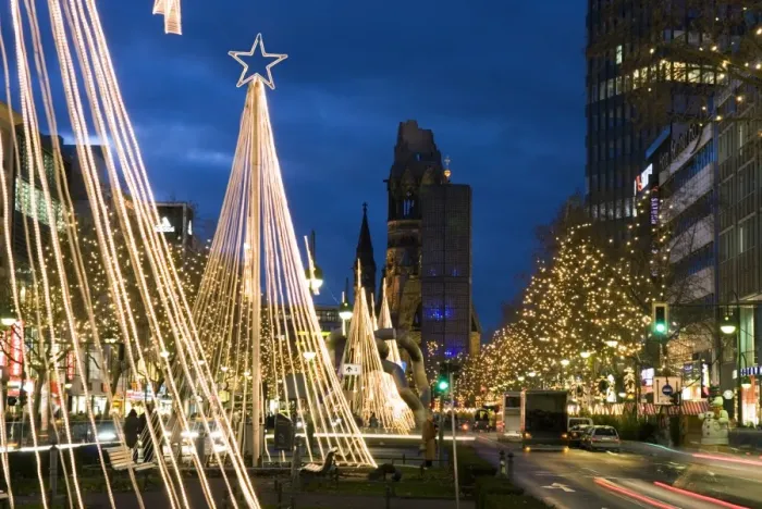 Framed Print : Christmas lights leading up to the Kaiser Wilhelm Memorial Church, Berlin, Germany, Europe Framed Print : Christmas lights leading up to the Kaiser Wilhelm Memorial Church, Berlin, Germany, Europe