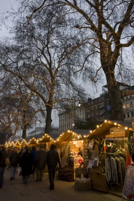 Framed Print : Christmas Market outside the Natural History Museum, London, England, United Kingdom Framed Print : Christmas Market outside the Natural History Museum, London, England, United Kingdom