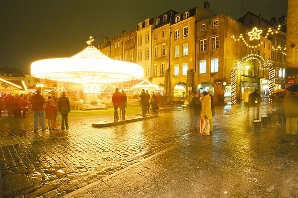 Christmas market, Place Saint Louis (St. Louis Square), Metz, Moselle, Lorraine