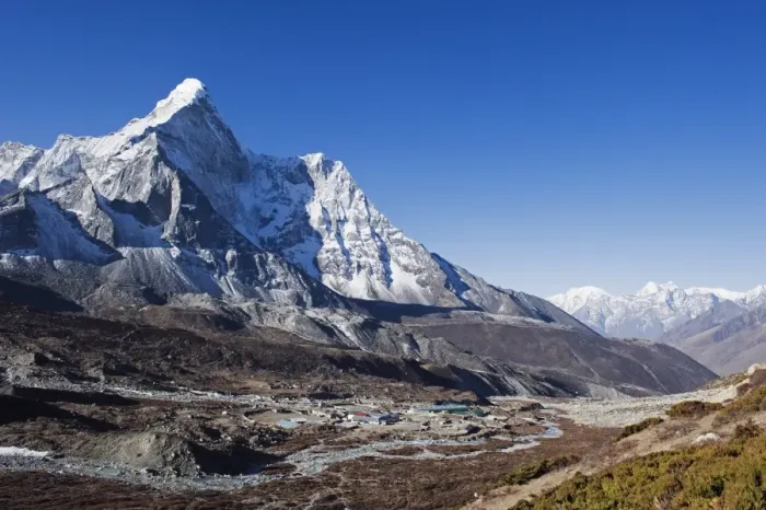 Framed Print : Chukhung resort and Ama Dablam, 6812m, Solu Khumbu Everest Region, Sagarmatha National Park Framed Print : Chukhung resort and Ama Dablam, 6812m, Solu Khumbu Everest Region, Sagarmatha National Park