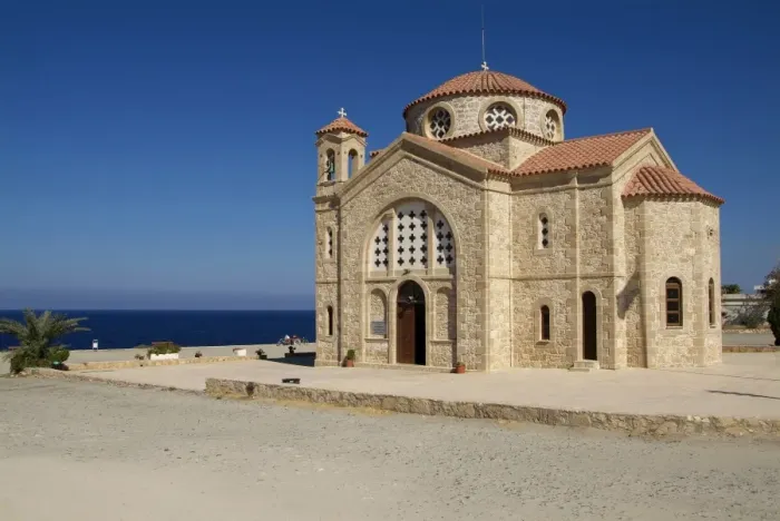 Framed Print : Church in Agios Georgios, Cyprus, Mediterranean, Europe
