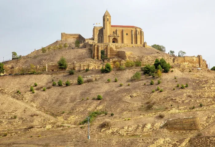 Framed Print : Church and castle on hilltop at village of San Vicente de la Sonsierra village, La Rioja, Spain, Europe Framed Print : Church and castle on hilltop at village of San Vicente de la Sonsierra village, La Rioja, Spain, Europe