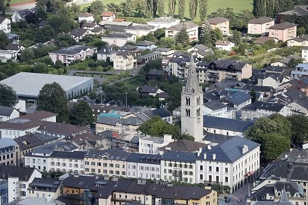 Church in the city of Martigny, Valais, Switzerland, Europe