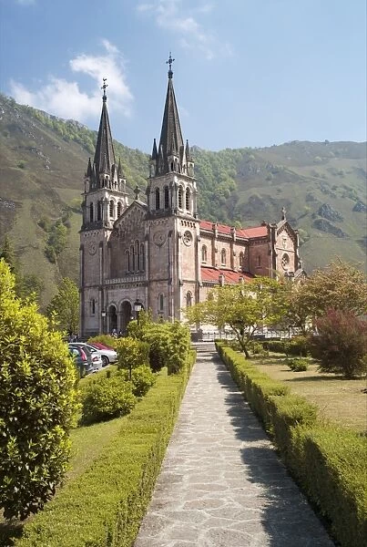 The church at Covadonga, Asturias, Spain, Europe