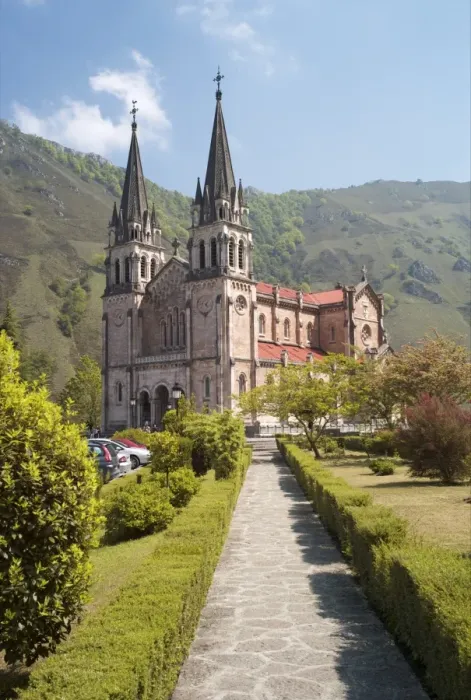 Framed Print : The church at Covadonga, Asturias, Spain, Europe