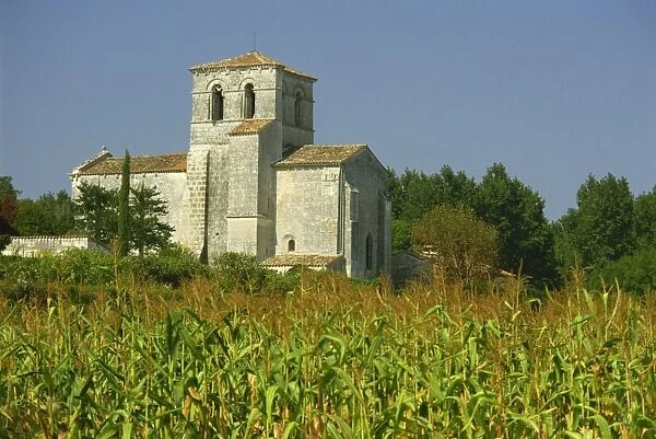 The Church of Graves, near Cognac, Poitou Charentes, France, Europe