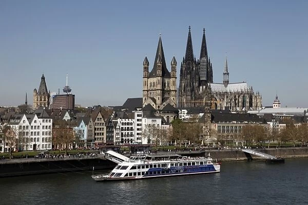 Church of Great Saint Martin and Cathedral, seen across the River Rhine