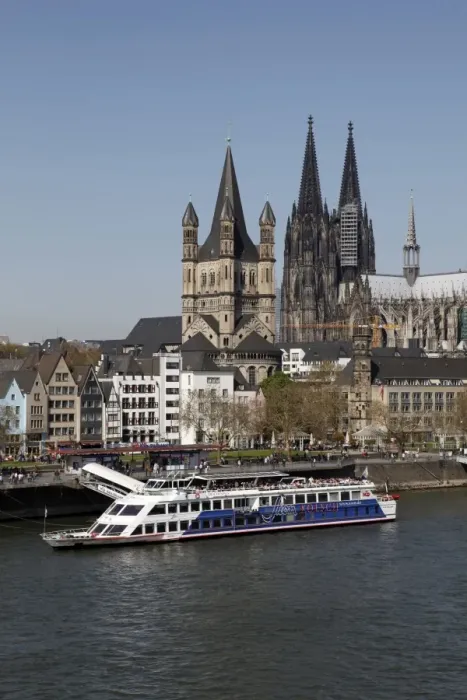 Framed Print : Church of Great Saint Martin and Cathedral, seen across the River Rhine Framed Print : Church of Great Saint Martin and Cathedral, seen across the River Rhine