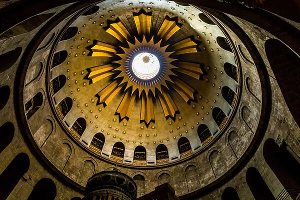 Church of the Holy Sepulchre ceiling, Old City, Jerusalem, Israel, Middle East
